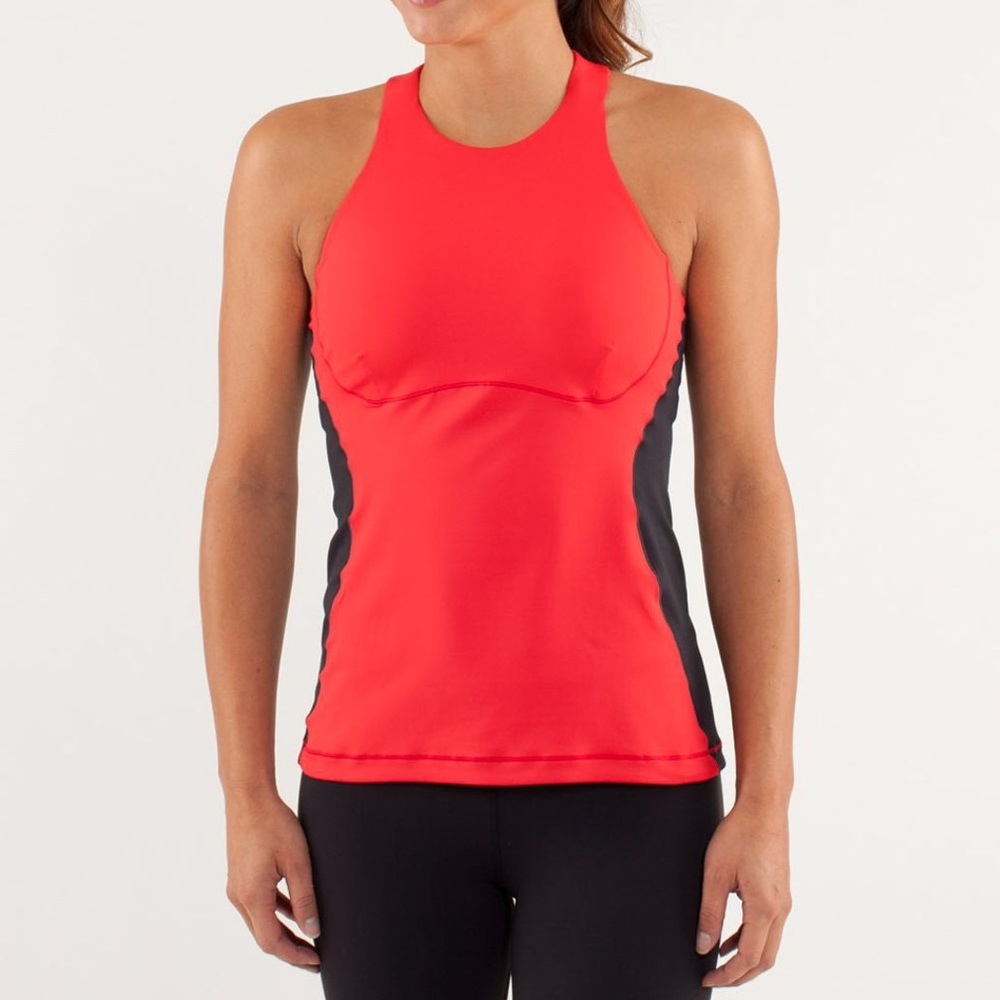 Lululemon Spin it to Win It Red Cross Back Tank